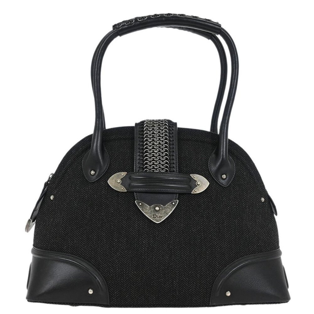 Christian Dior Black Canvas Jeanne Handbag 05-MA-0057 116917 - Picture 1 of 10